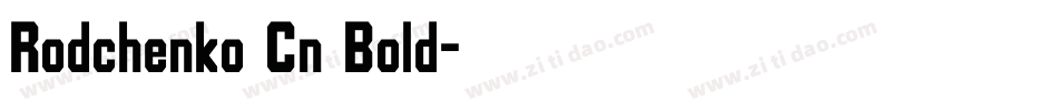 Rodchenko Cn Bold字体转换